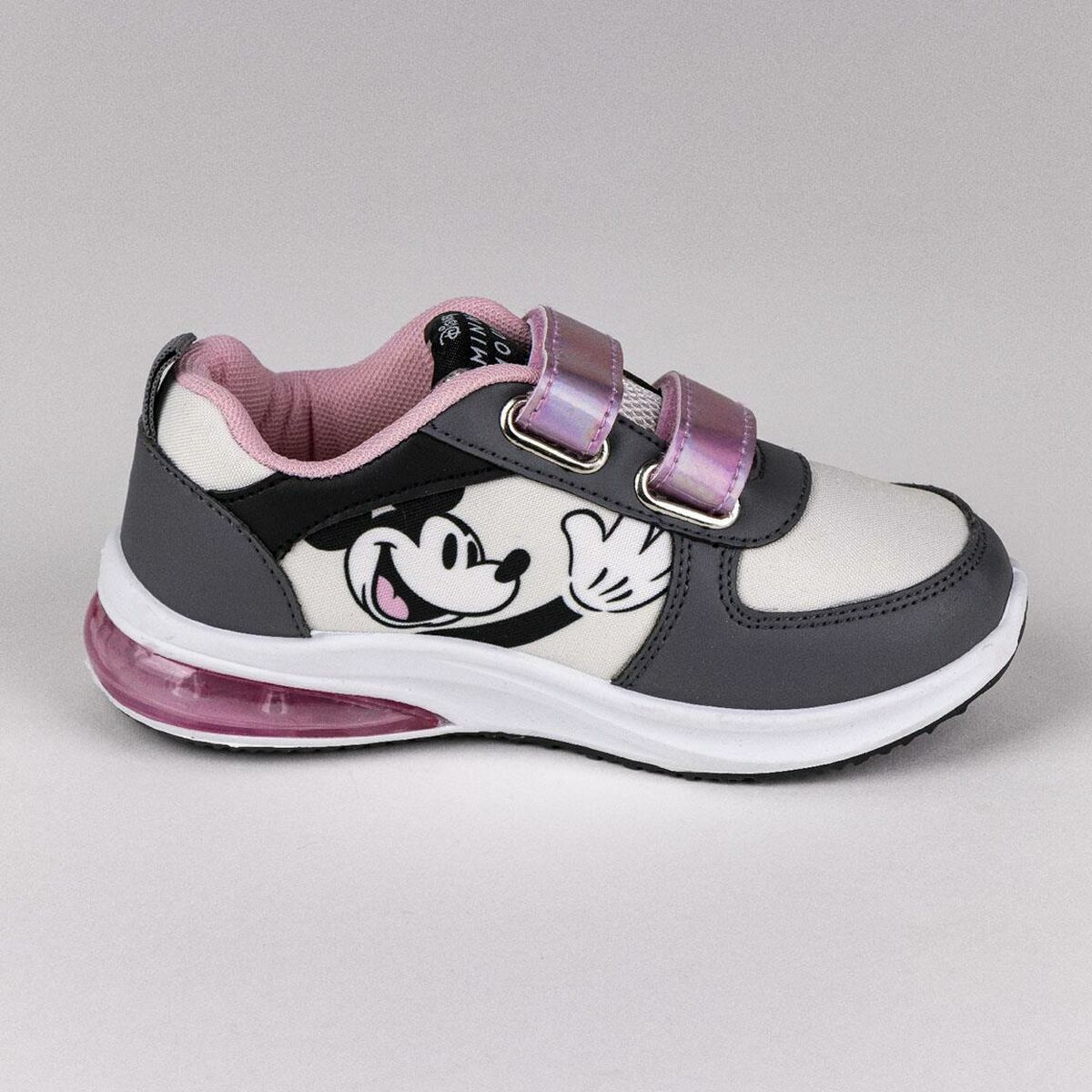 LED sportcipő Minnie Mouse Szürke Velcro